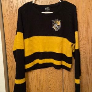 Harry Potter Hufflepuff cropped Quidditch sweater